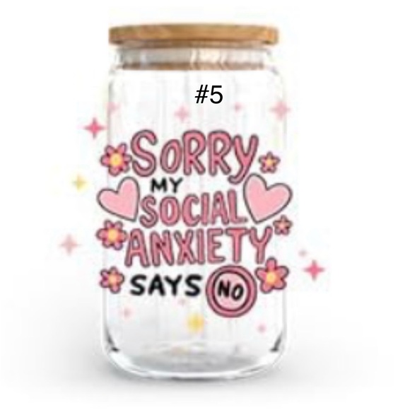 Buy now *16 ounce glass with bamboo lid and straw handcrafted - Picture 5 of 12